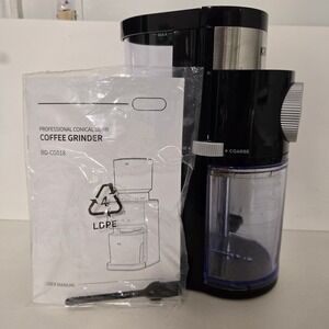 Krups GX550 Black Silver Corded Electric Precise Coffee Burr Grinder w/ Manual